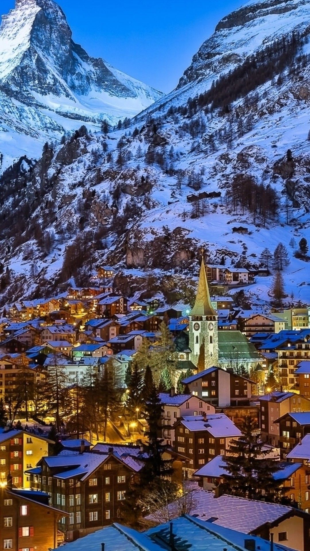 Wallpaper Download Winter At Zermatt Valley Switzerland - Switzerland Winter , HD Wallpaper & Backgrounds