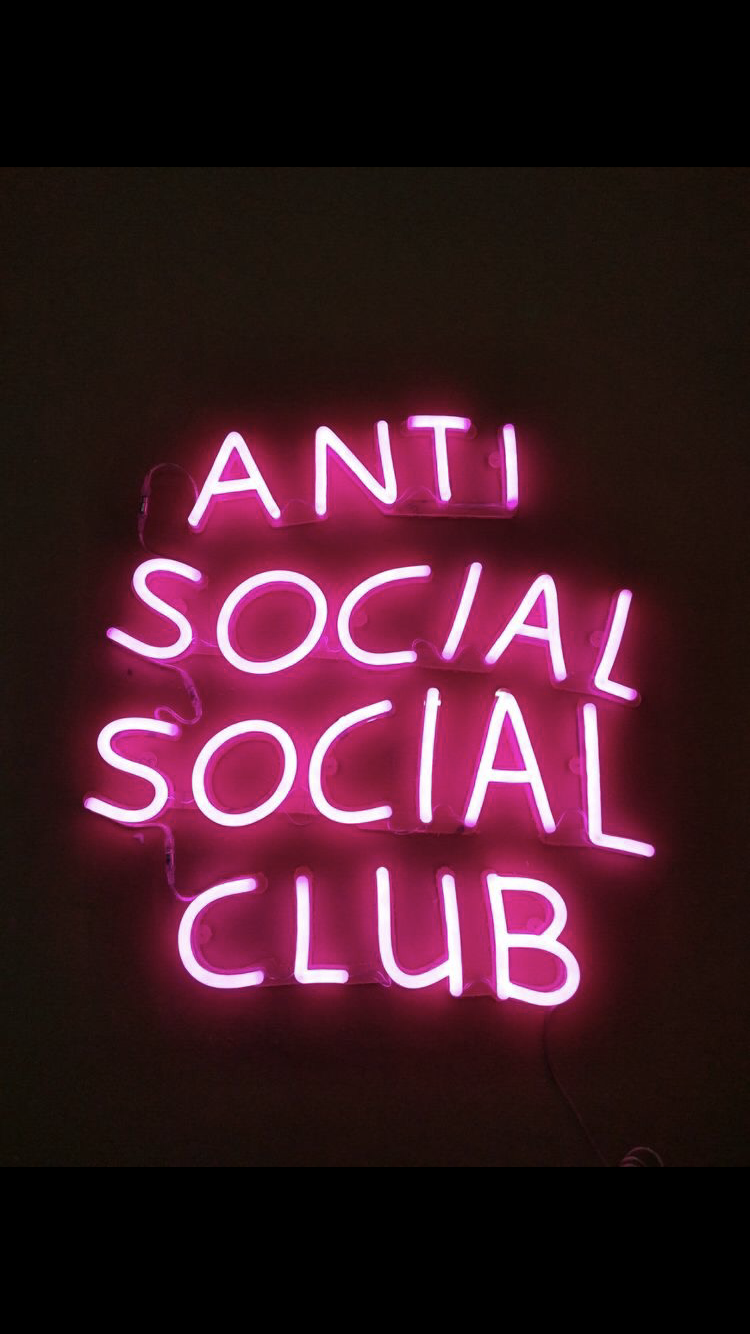 #neon #neonlights #neonwallpaper #wallpaper #assc #antisocialsocialclub - Writing In Neon Lights , HD Wallpaper & Backgrounds
