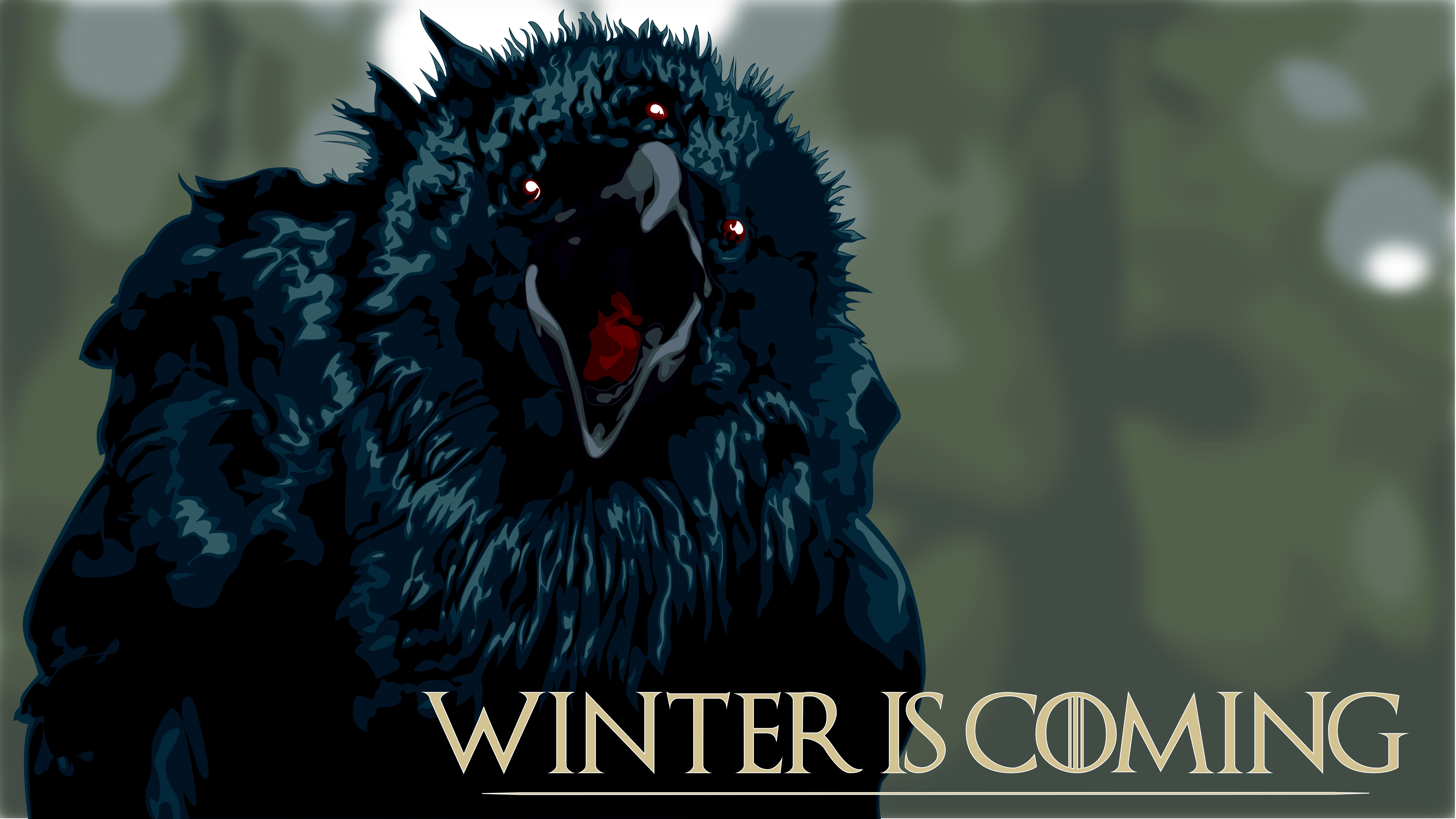 Game Of Thrones Winter Is Coming Crow Three Eyed Crow - Crow Games Of Thrones , HD Wallpaper & Backgrounds