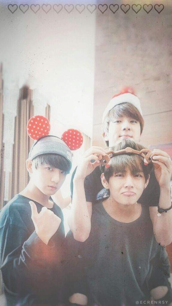 Christmas Wallpapers - V Jimin Jungkook , HD Wallpaper & Backgrounds