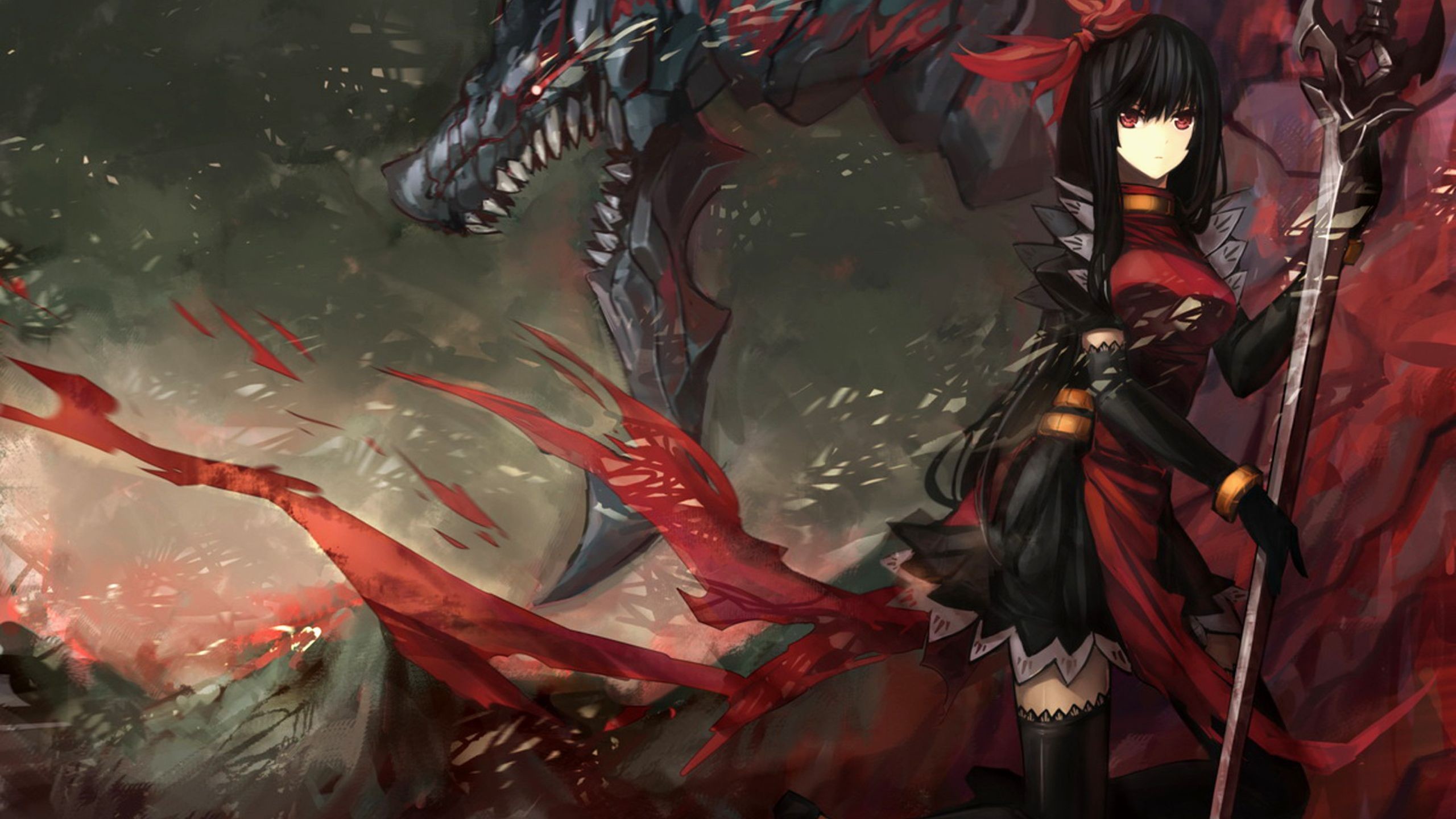 Standard Warrior Sword Anime Girl 451969 Hd Wallpaper