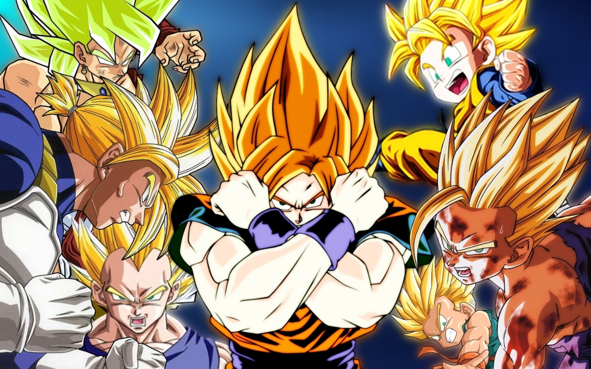 Dragon Ball Wallpaper - Vegeta Goku Trunks Goten , HD Wallpaper & Backgrounds