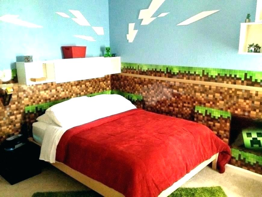 Minecraft Room Designs Bedroom Designs Room Designs - Boys Bedroom Minecraft Decor Ideas , HD Wallpaper & Backgrounds