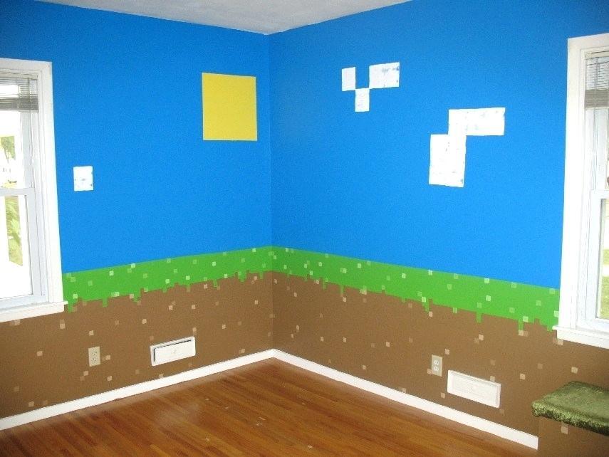 Minecraft Bedroom Wallpaper Wallpaper For Bedroom Pic - Minecraft Wandgestaltung , HD Wallpaper & Backgrounds