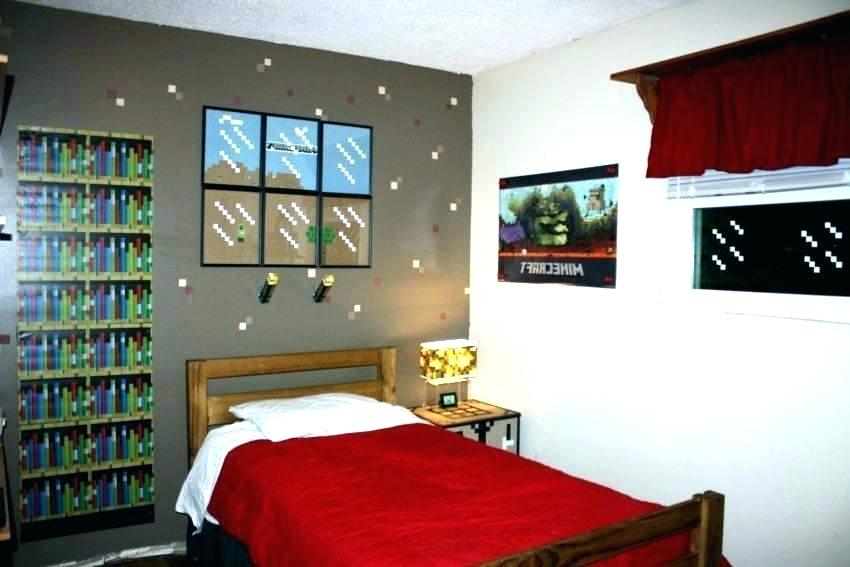 Minecraft Bedroom Bedroom Wall Mural Wall Mural Bedroom - Real Life Minecraft Bedroom , HD Wallpaper & Backgrounds