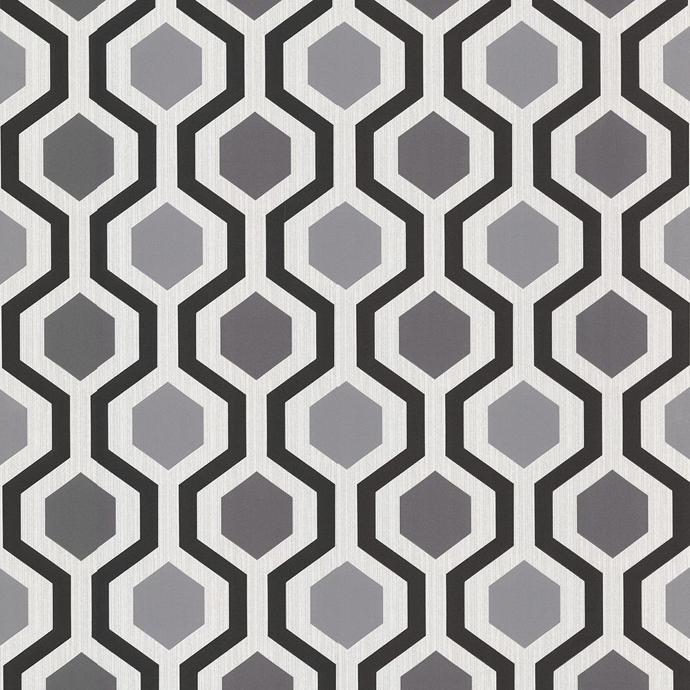 Marina Beige Modern Geometric Wallpaper 347-20134 - Modern Wall Paper Black And White , HD Wallpaper & Backgrounds