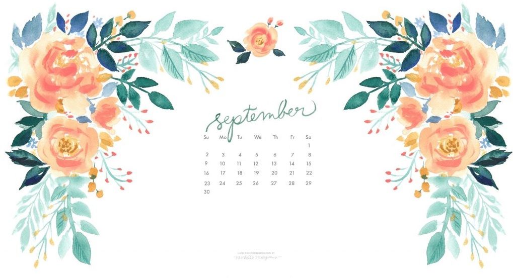 Floral September 2018 Calendar Wallpapers - Desktop Wallpaper September 2018 , HD Wallpaper & Backgrounds