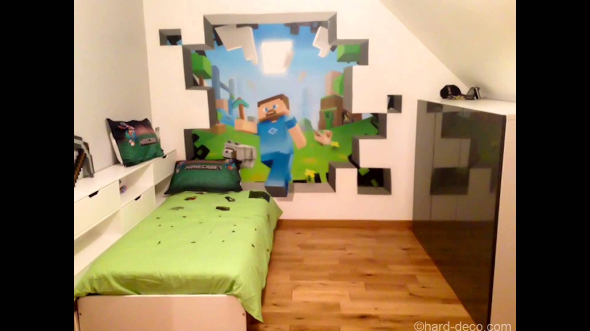 Cool Minecraft Bedroom Theme Ideas Youtube With Regard - Minecraft Bedroom Theme , HD Wallpaper & Backgrounds