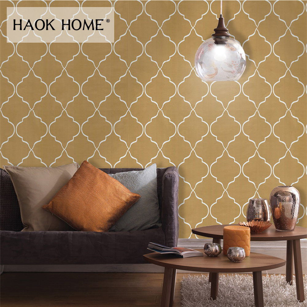 Haokhome Modern Geometric Wallpaper Peel And Stick - Dark Blue Wallpaper Decor , HD Wallpaper & Backgrounds
