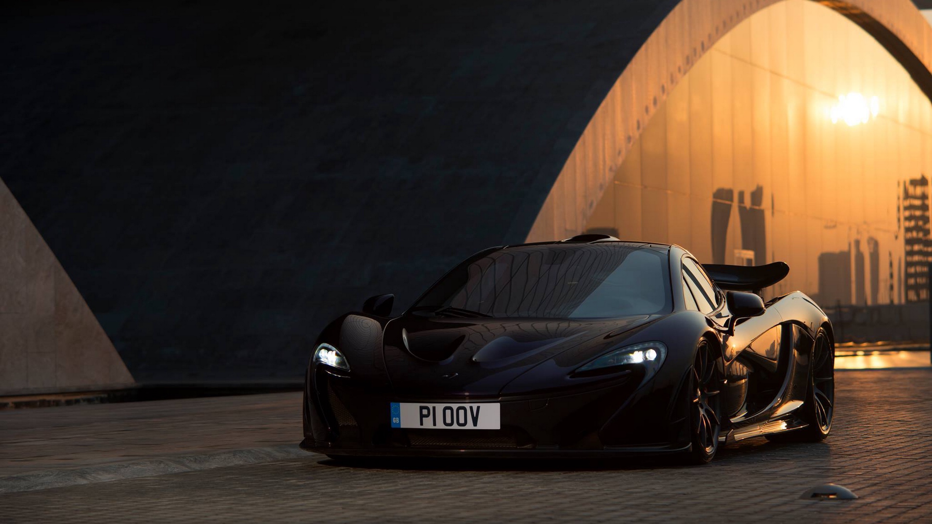 Wallpaper Mclaren, P1, Black, Front View - Mclaren P1 , HD Wallpaper & Backgrounds