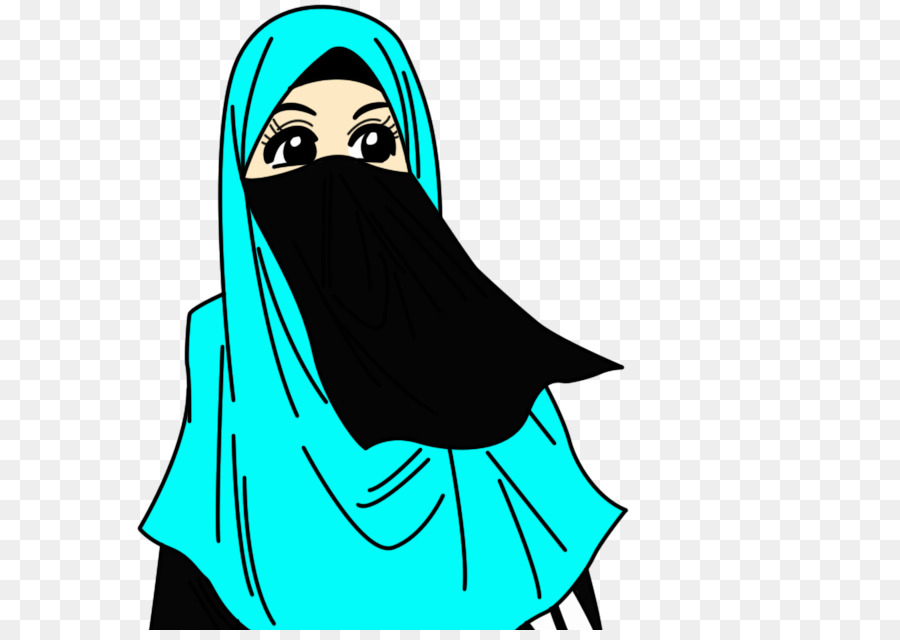 Muslim, Hijab, Dawah, Hair, Nose Png - Hijab Niqab Cartoon Couple , HD Wallpaper & Backgrounds