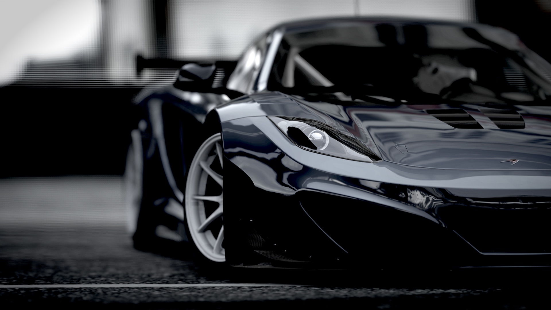 Mclaren P Car Race Hd Desktop Wallpaper - Mclaren P1 Wallpaper Black , HD Wallpaper & Backgrounds