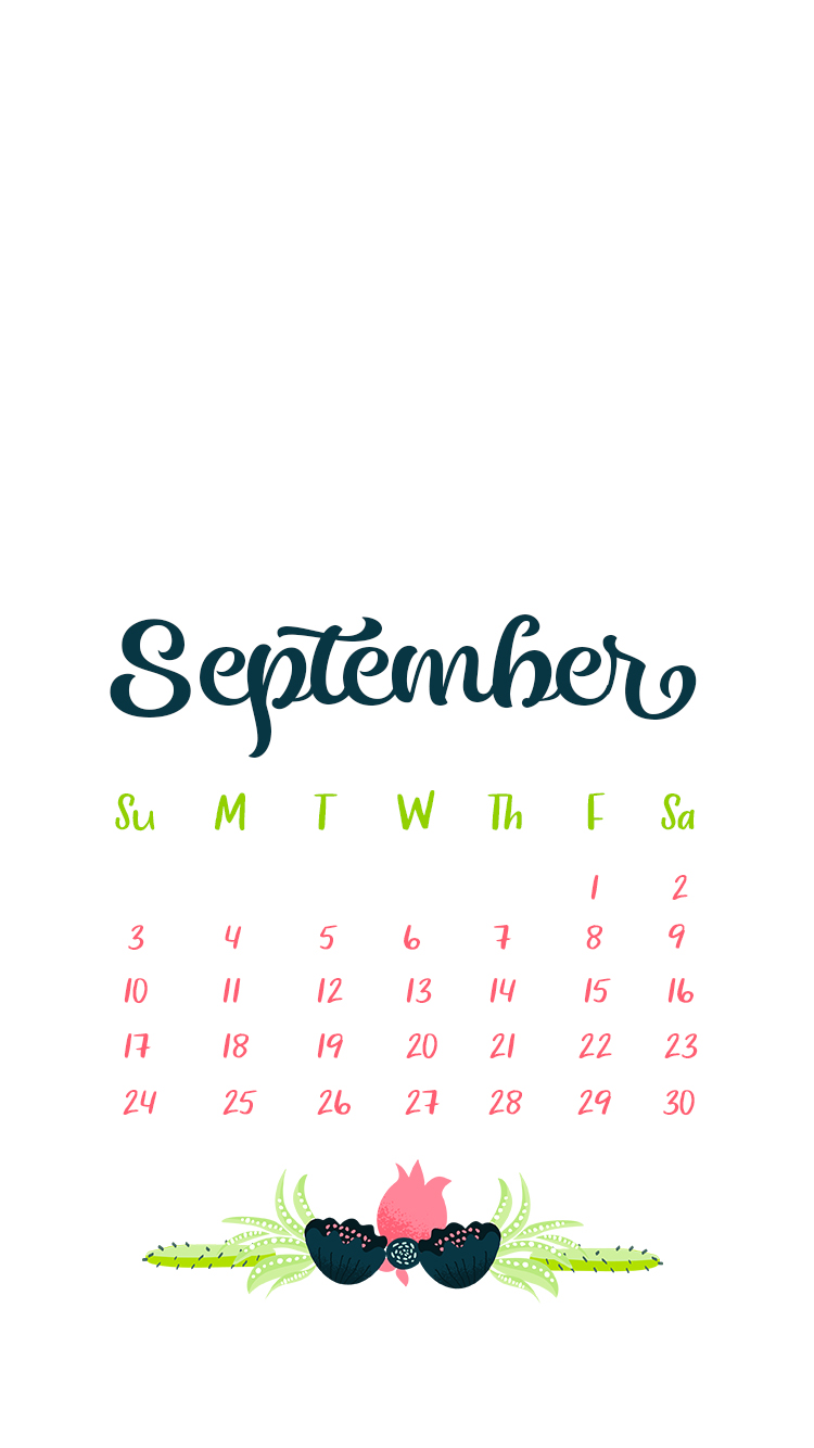 September 2017 Iphone Wallpaper - Calligraphy , HD Wallpaper & Backgrounds