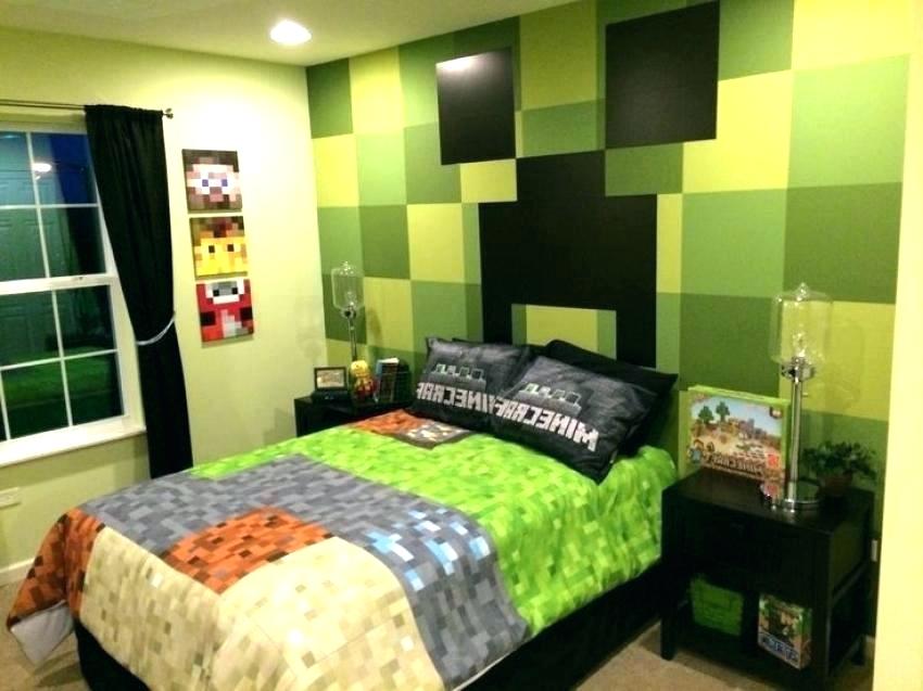 Minecraft Bedroom Bedroom Designs Room Decorations - Boys Minecraft Room Ideas , HD Wallpaper & Backgrounds