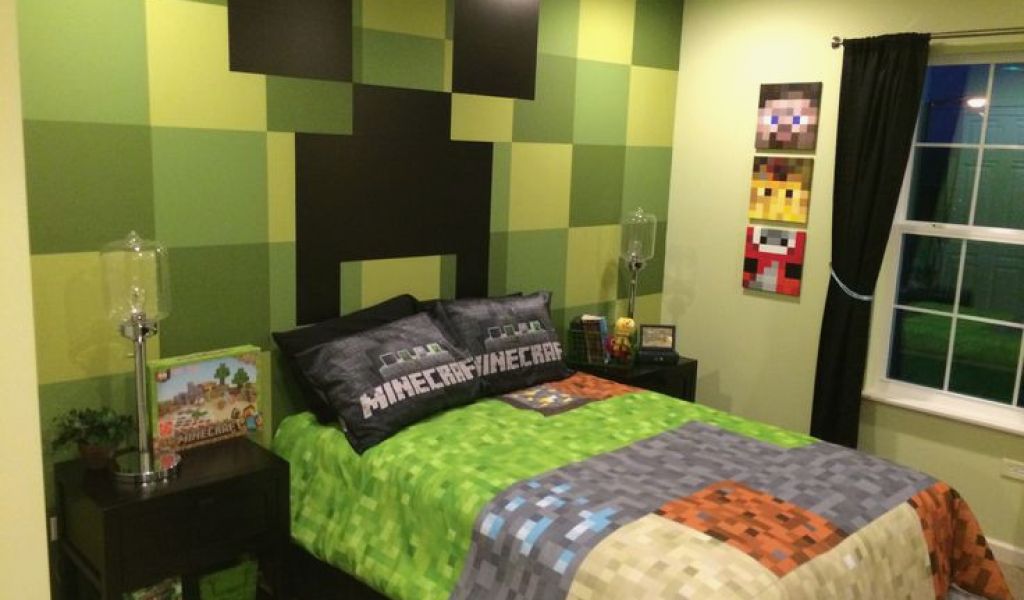 Minecraft Bedroom Ideas High Resolution Wallpaper - Real Life Minecraft Bedroom , HD Wallpaper & Backgrounds