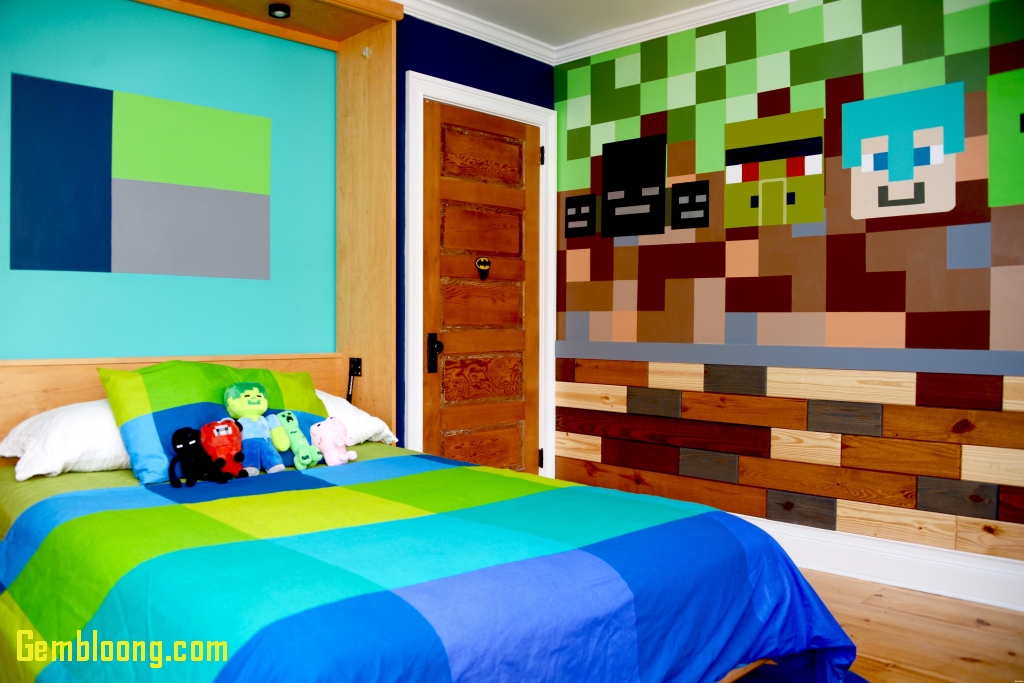 Minecraft Bedroom Unique Need A Few Minecraft Ideas - Minecraft Bedroom Walls , HD Wallpaper & Backgrounds