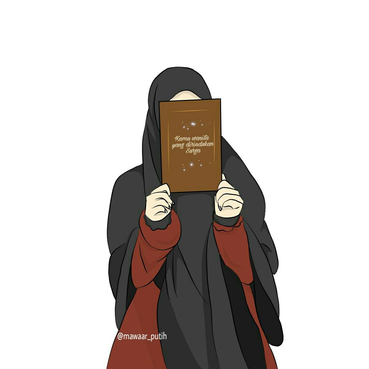 Kartun Muslimah Keren Cantik Gaul - Cartoon , HD Wallpaper & Backgrounds