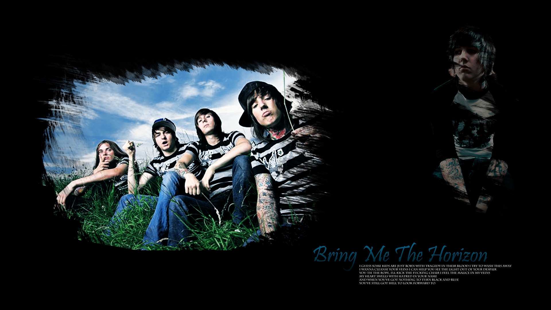 Wallpaper Bring Me The Horizon, Band, Members, Grass, - Bring Me The Horizon , HD Wallpaper & Backgrounds