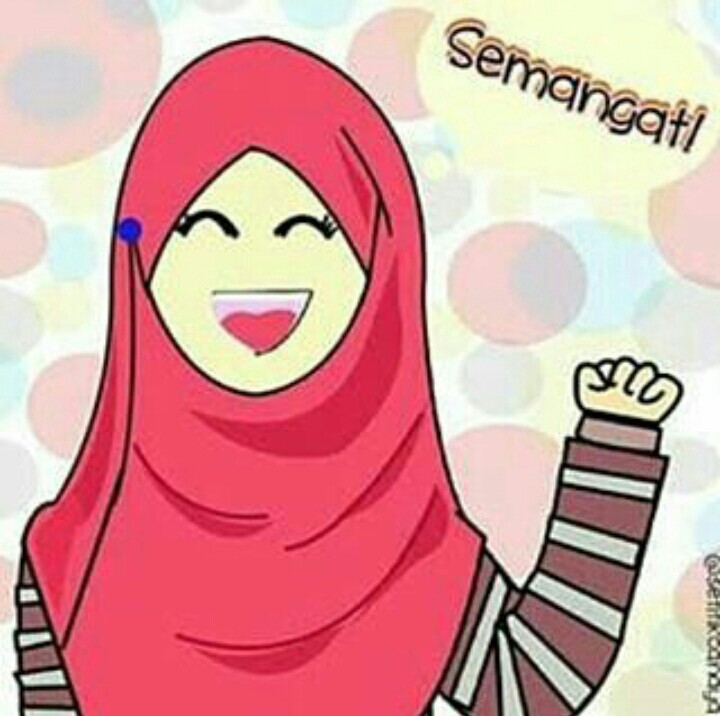 Ig - Kartun - Muslimah - Kata Kartun Muslimah Semangat , HD Wallpaper & Backgrounds