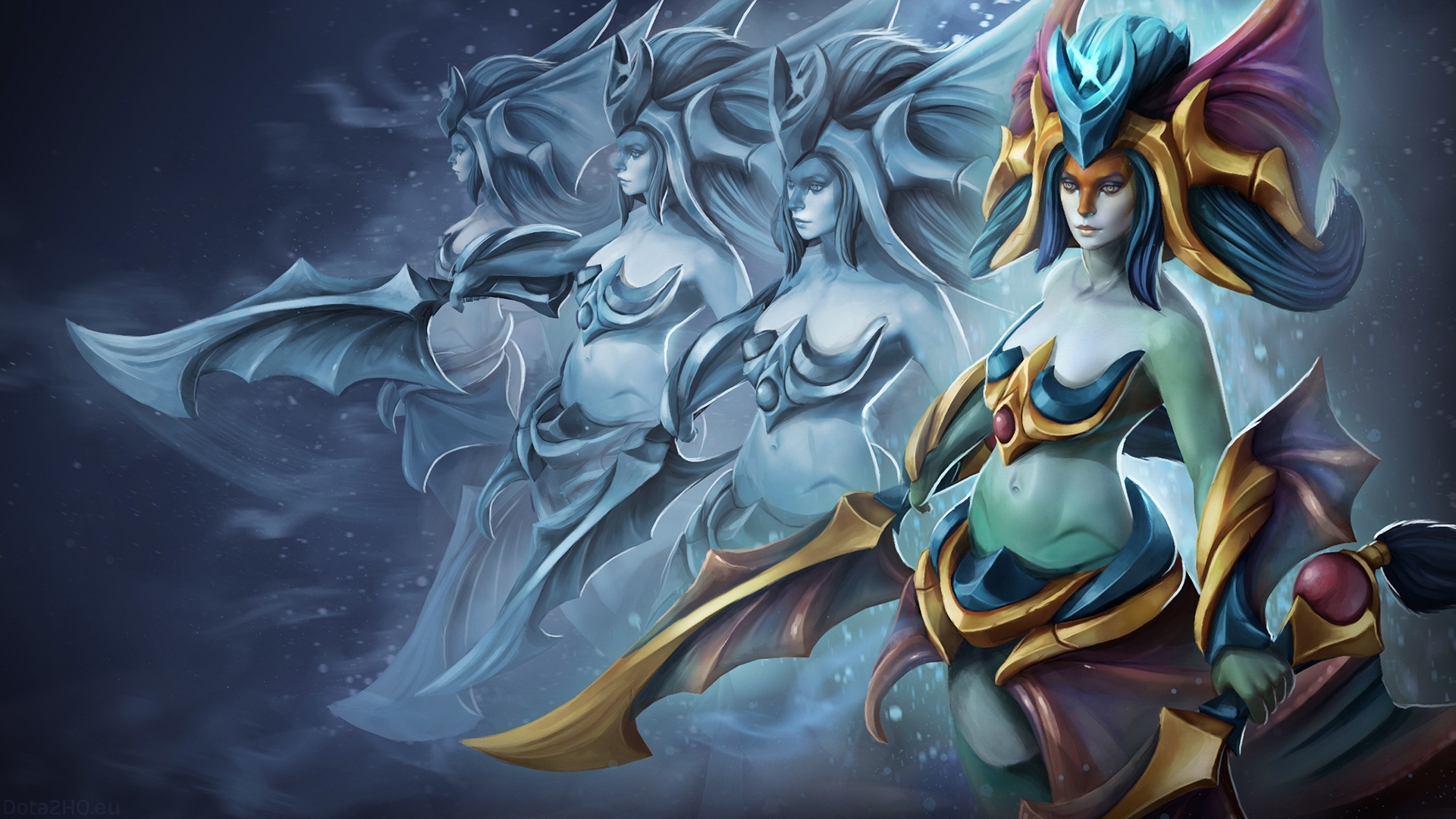 Naga Siren Empress Dota 2 Viewed Through A Prism Desktop - Naga Siren Dota 2 , HD Wallpaper & Backgrounds