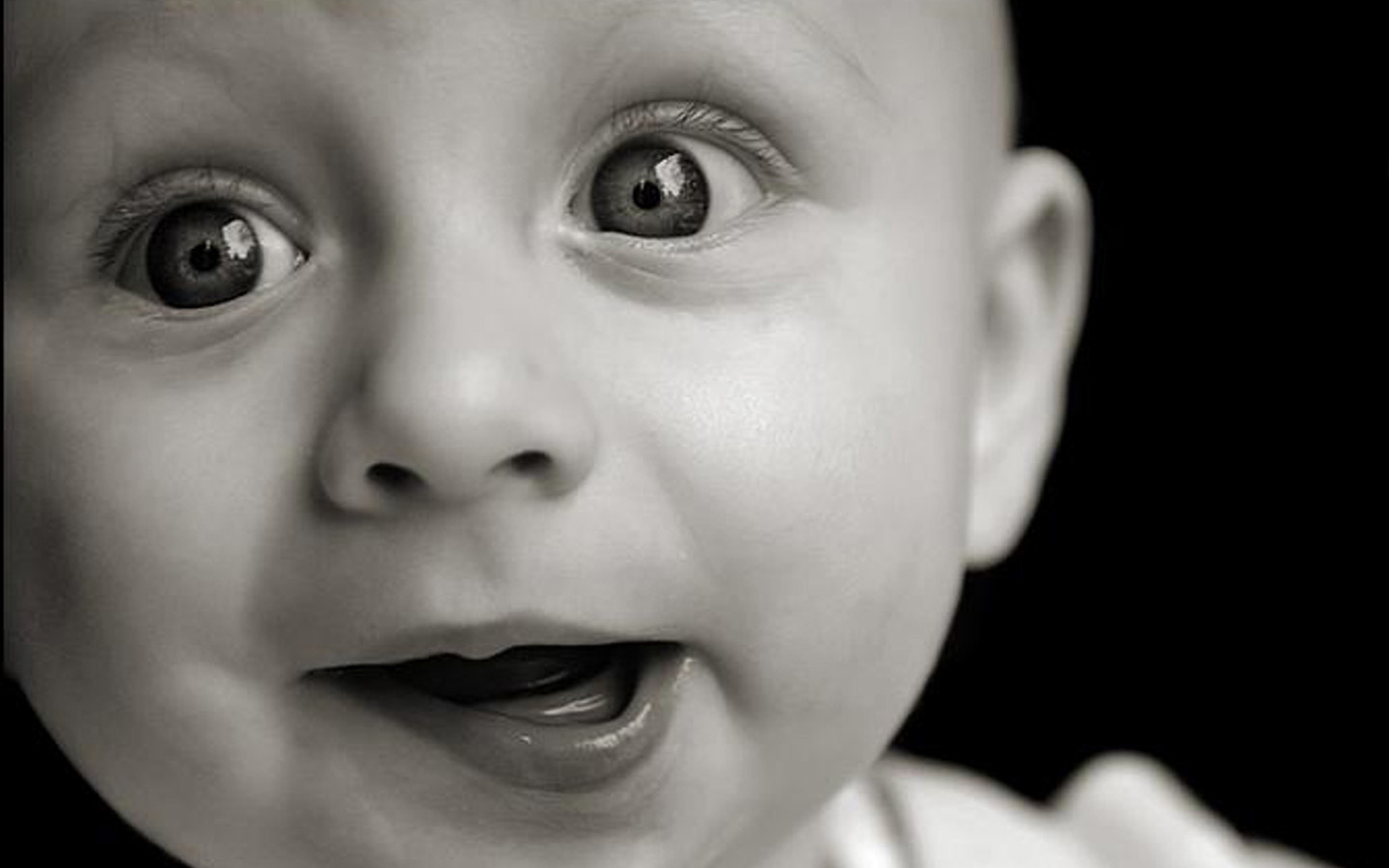 Black And White Face Of Baby , HD Wallpaper & Backgrounds
