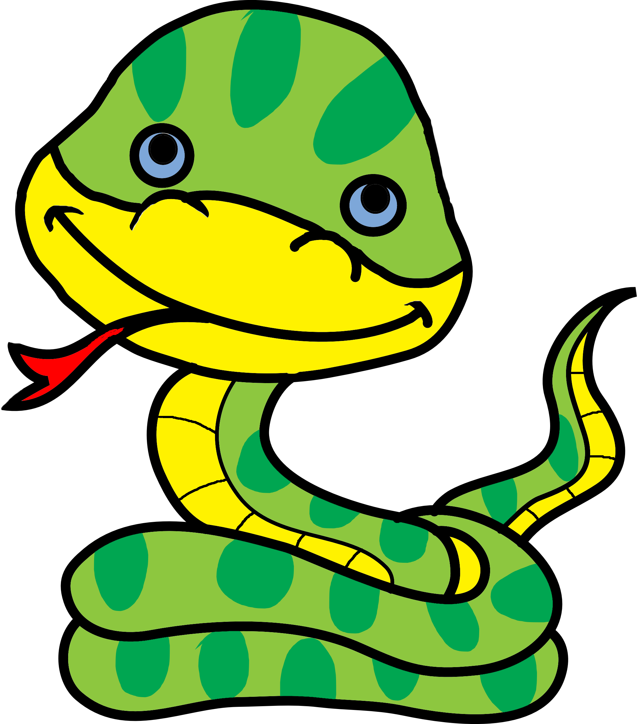 Galeri Gambar Kartun Ular Bergerak - Snake Png Cartoon Green , HD Wallpaper & Backgrounds