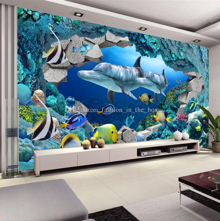 Free Shipping Underwater World Photo Wallpaper Custom - Tree Bedroom Wall Painting , HD Wallpaper & Backgrounds