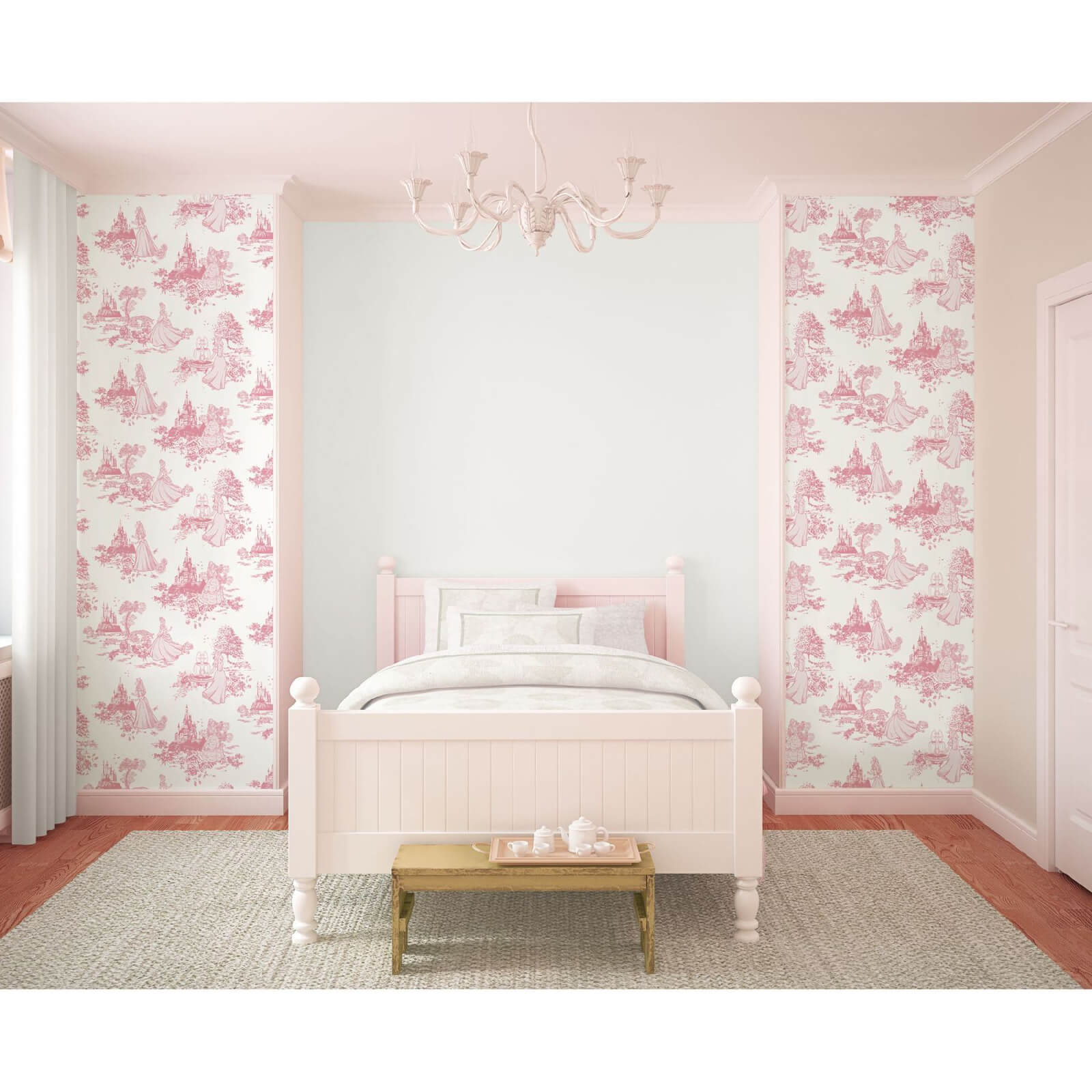 Disney Princess Pink Toile , HD Wallpaper & Backgrounds