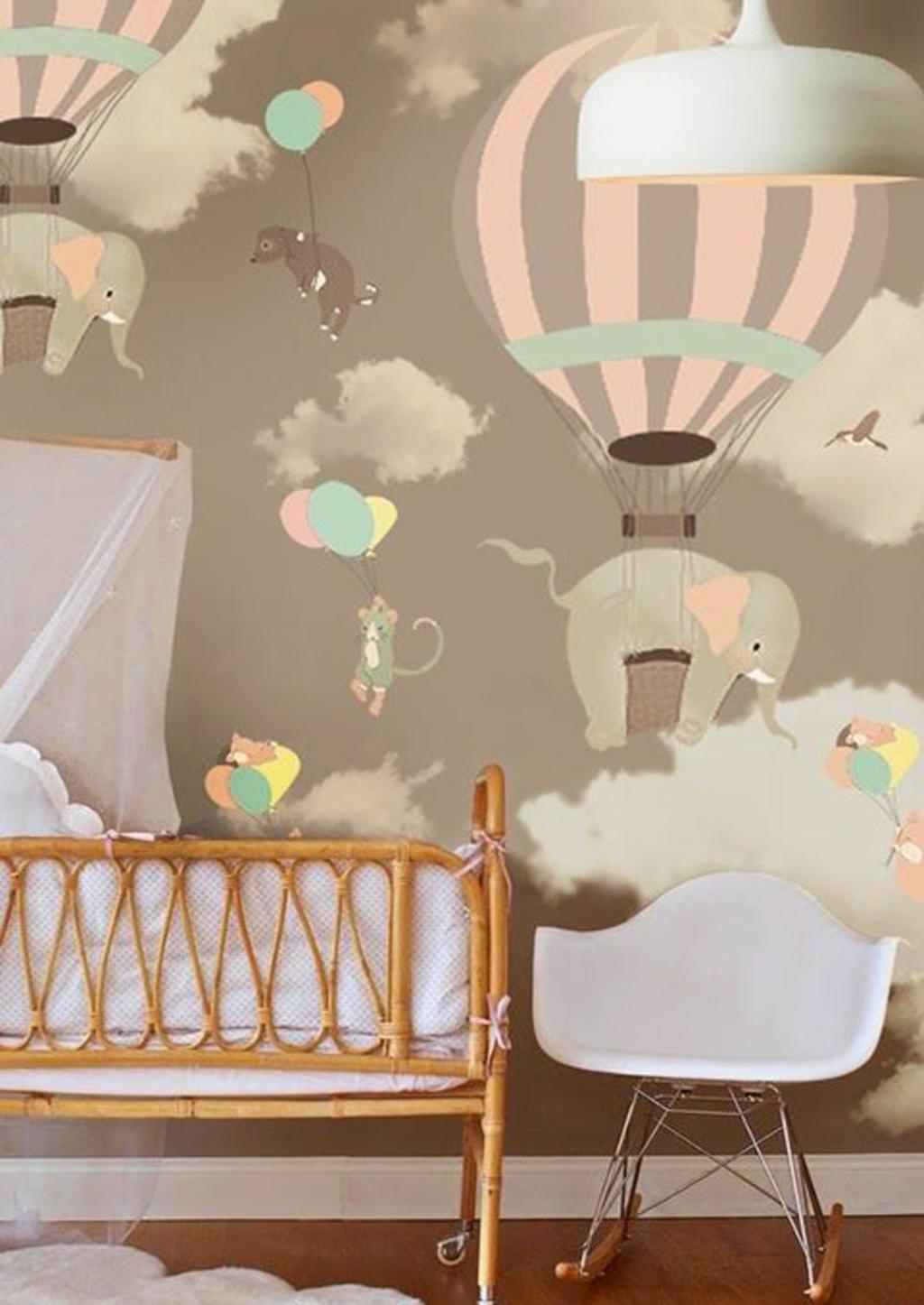 Baby - Air Balloon Baby Wall , HD Wallpaper & Backgrounds