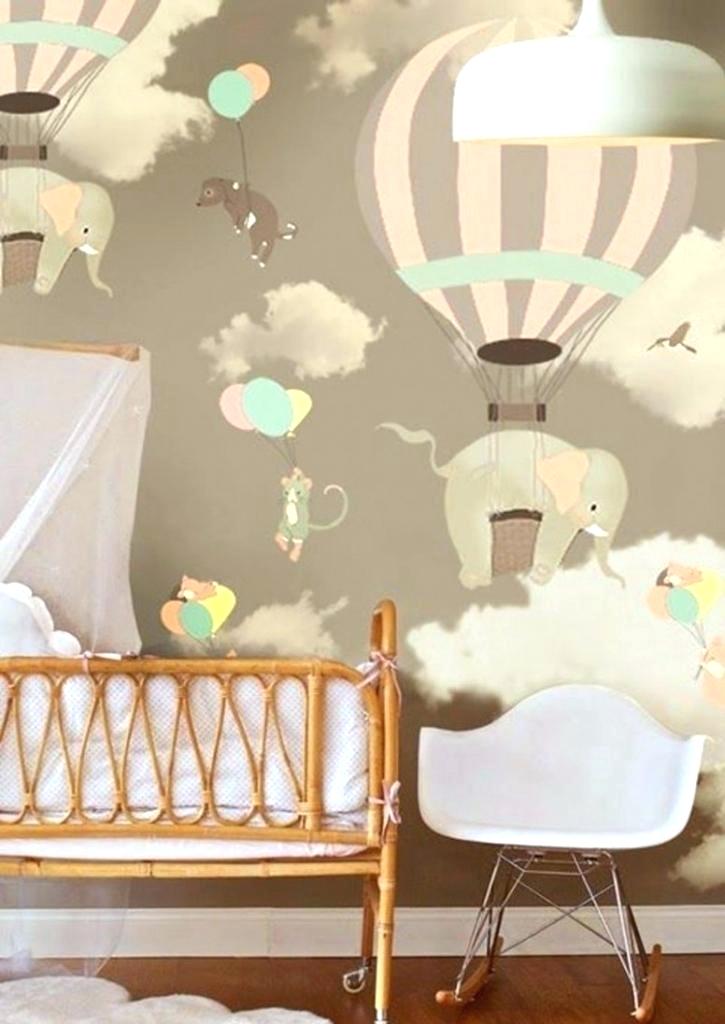 Baby Nursery Wallpapers Is Girl Floral Wallpaper Girls - Hot Air Balloon Wallpaper Nursery , HD Wallpaper & Backgrounds