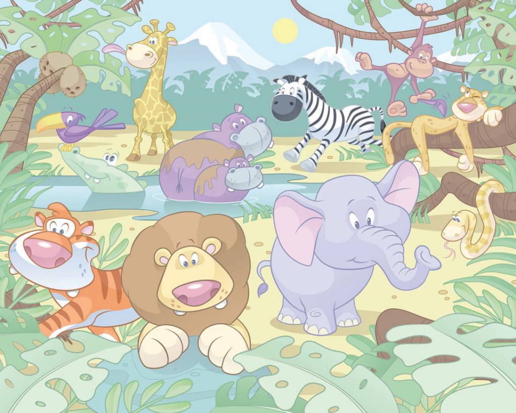 Baby Nursery Wallpaper - Baby Safari , HD Wallpaper & Backgrounds