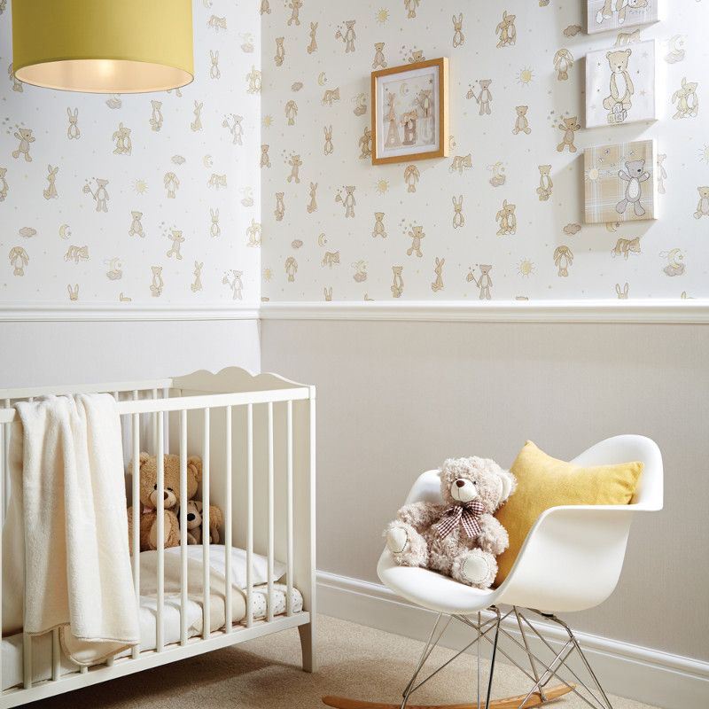 Baby Nursery Wallpaper Uk - Teddy Bear Wallpaper Nursery , HD Wallpaper & Backgrounds