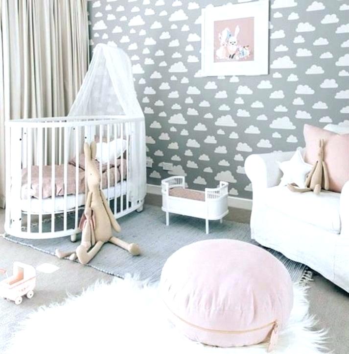 Baby Boy Nursery Wallpaper Wallpaper For Baby Boy Room - Chambre Bebe Rose Poudré Et Gris , HD Wallpaper & Backgrounds