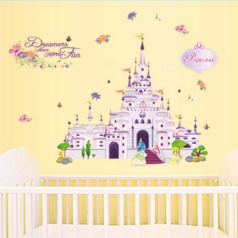 Romantic Princess Dream Castle Wall Stickers For Girls - Wall Sticker Df5079 , HD Wallpaper & Backgrounds