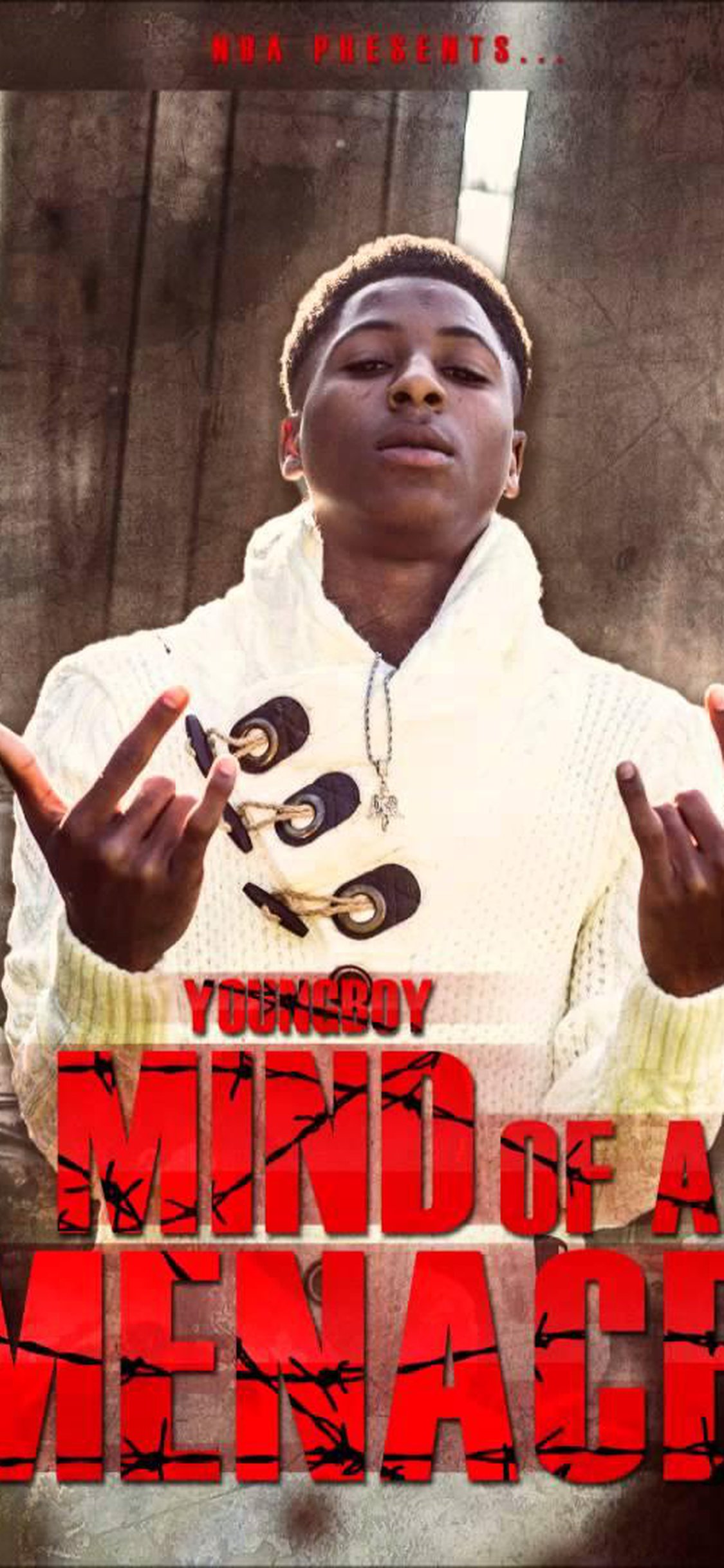 Download Nba Youngboy Rapper For Iphone X Wallpaper - Mind Of A Menace 1 , HD Wallpaper & Backgrounds