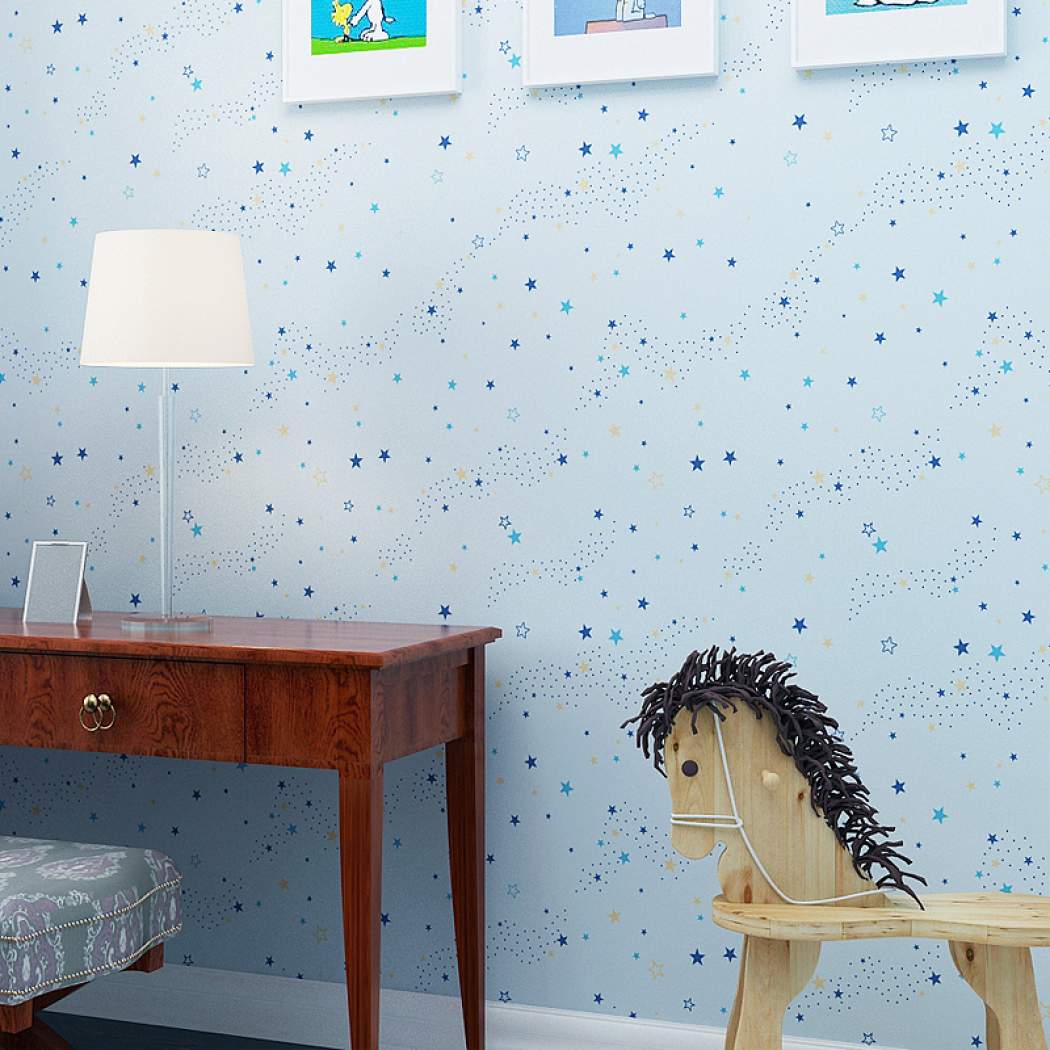 Senarai Harga Paysota Korean Children's Room Wallpaper - 壁紙 部屋 星 , HD Wallpaper & Backgrounds