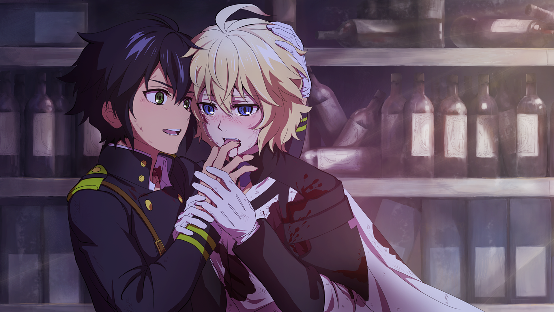 Wallpaper Owari No Seraph, Yuichiro Hyakuya, Mikaela - Owari No Seraph Mikaela X Yuichiro , HD Wallpaper & Backgrounds