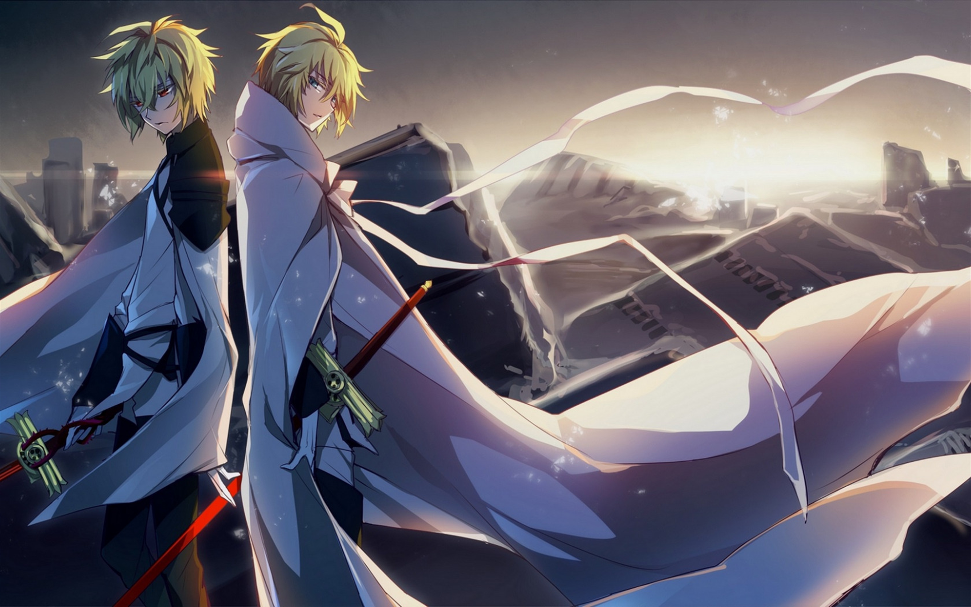 Owari No Seraph, Mitsuba Sanguu, Hyakuya Mikaela, Japanese - Owari No Seraph Wallpaper Mikaela Hyakuya , HD Wallpaper & Backgrounds