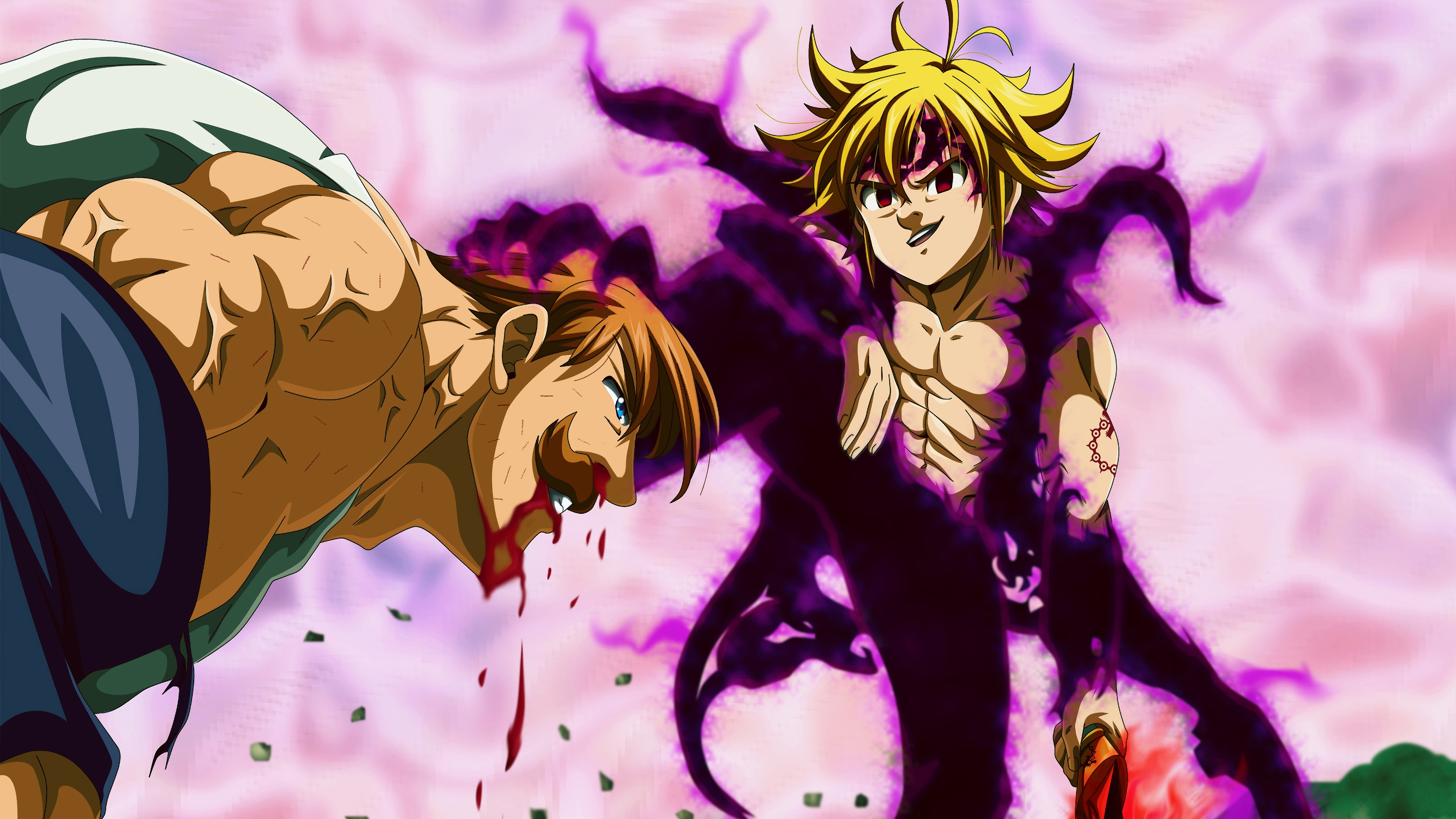 The Seven Deadly Sins, Meliodas , Anime, Escanor Wallpaper - Demon Seven Deadly Sins , HD Wallpaper & Backgrounds