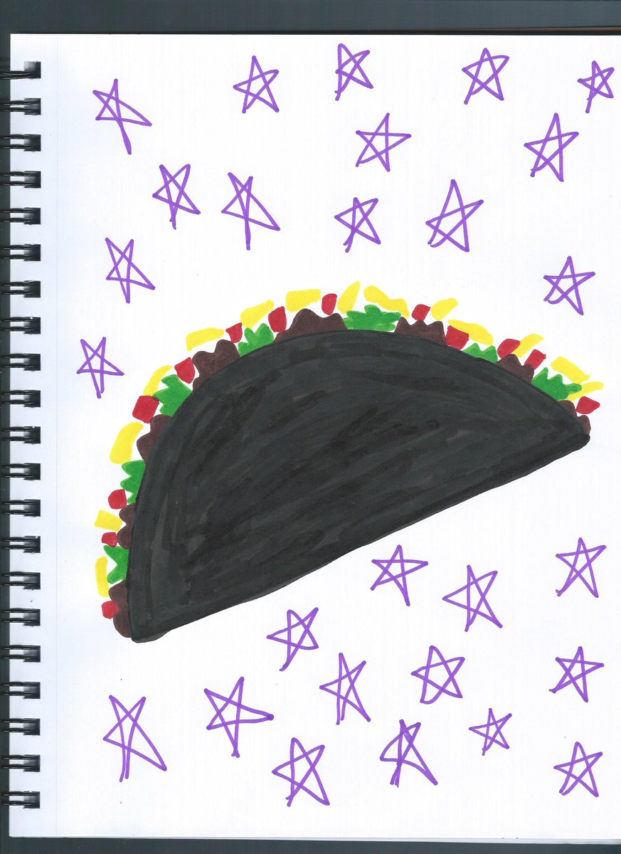 Hellovictoriag Images My Drawing Of A Black Taco Hd - Sketch Pad , HD Wallpaper & Backgrounds