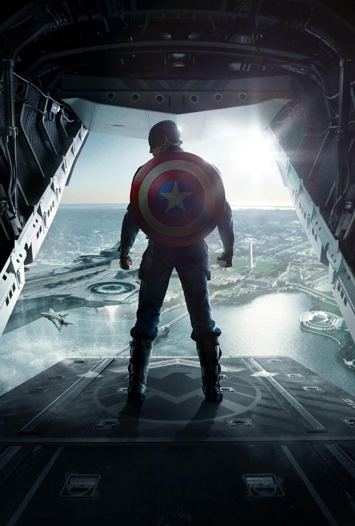 Download Captain America - Captain America Facing Back , HD Wallpaper & Backgrounds