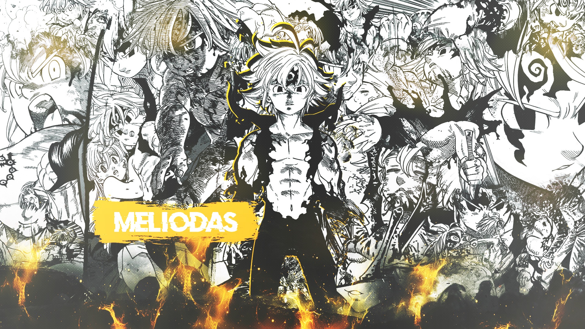 Wallpaper Of Anime, Demon, Meliodas, The Seven Deadly - Meliodas Manga , HD Wallpaper & Backgrounds