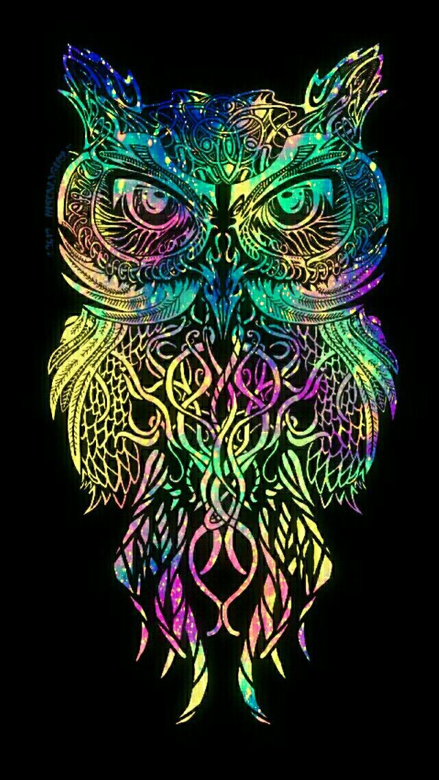 Colorful Tribal Owl Galaxy Iphone/android Wallpaper - Fondos De Pantalla De Buhos , HD Wallpaper & Backgrounds