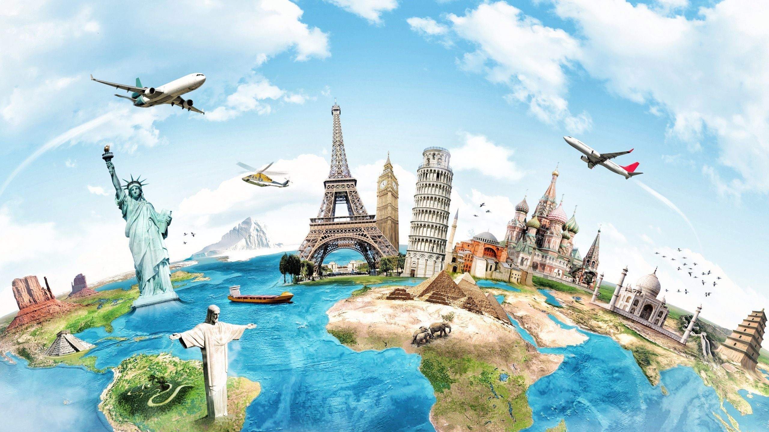 World Travel Wallpaper 1495ã 945 Travel Desktop Backgrounds - Around The World , HD Wallpaper & Backgrounds