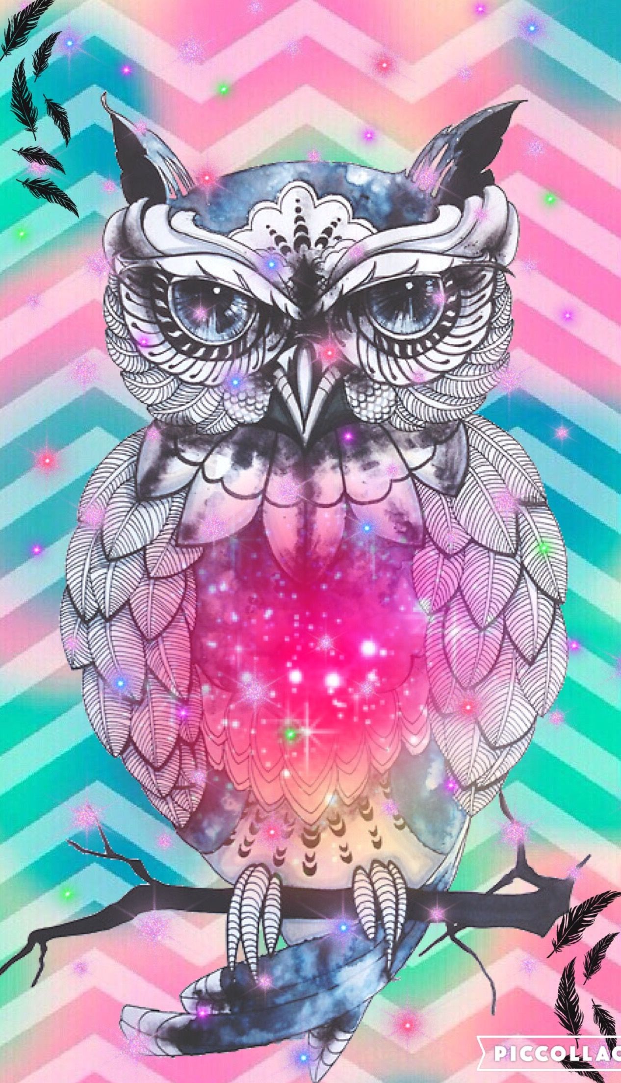 Wallpaper Iphone Owl Cute Girly Create By Rose Pintock - Buho Para Fondo De Pantalla , HD Wallpaper & Backgrounds
