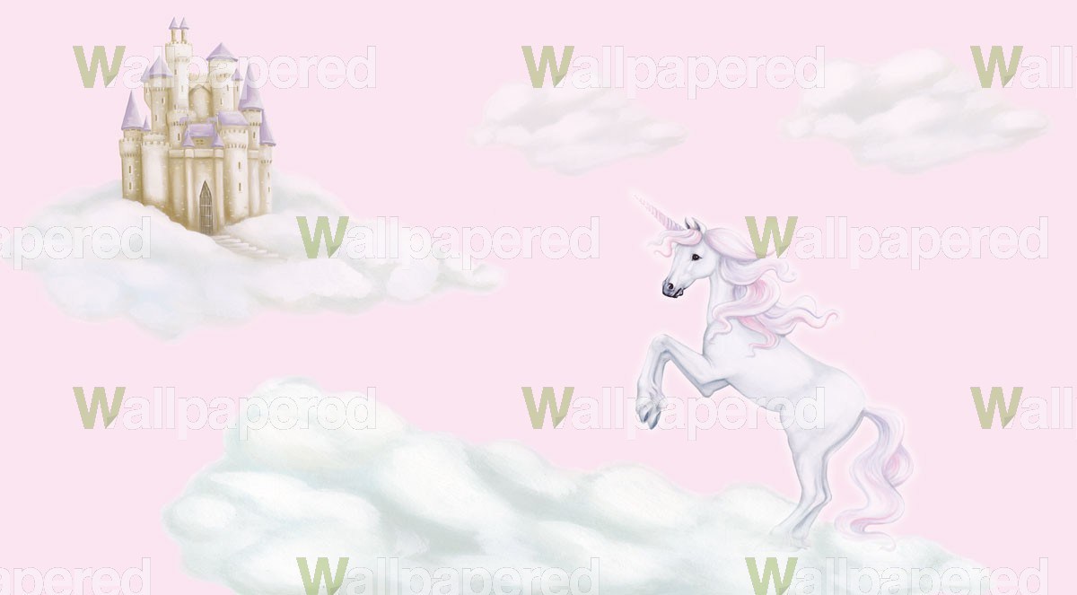 Pink Unicorn Wallpaper Wallpapersafari - Childrens Unicorn , HD Wallpaper & Backgrounds
