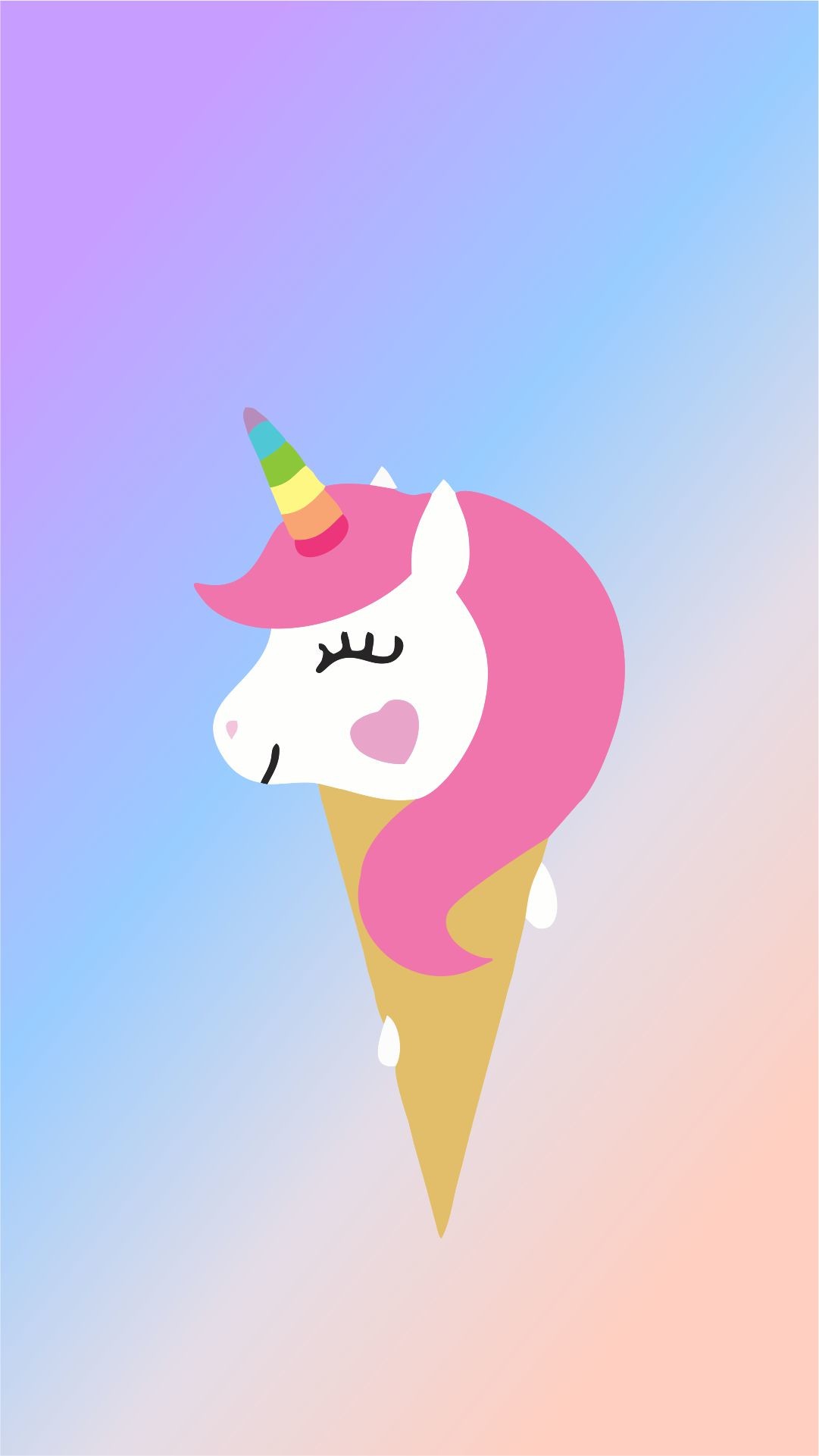 Cute Unicorn Wallpaper Iphone - Kawaii Hd , HD Wallpaper & Backgrounds