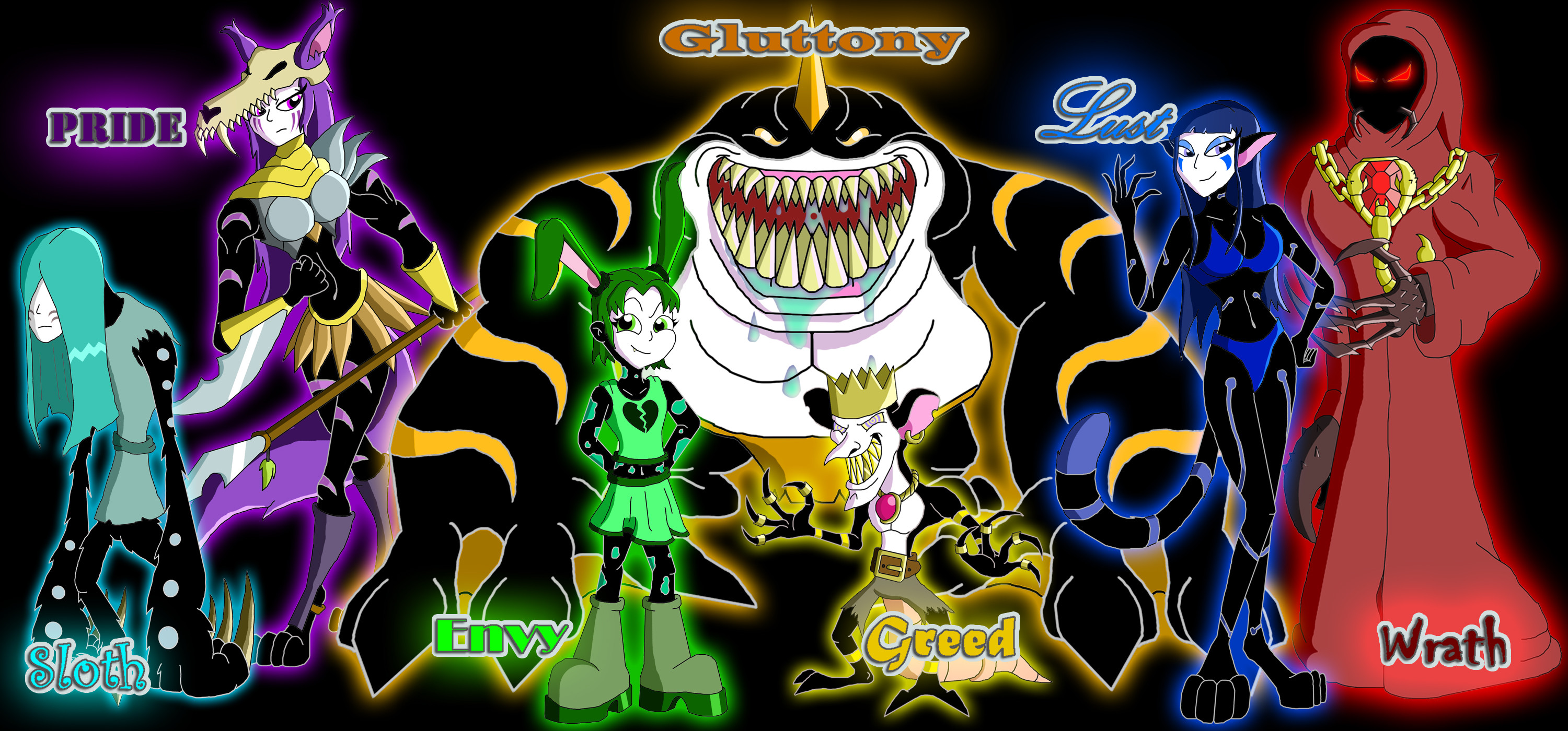 Télécharger - Seven Deadly Sins All Demons , HD Wallpaper & Backgrounds