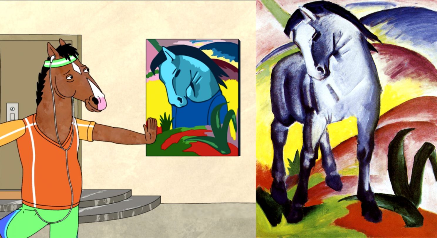 All Art In Bojack Horseman We Could Find Gathered In - Franz Marc Expressionism Paintings , HD Wallpaper & Backgrounds