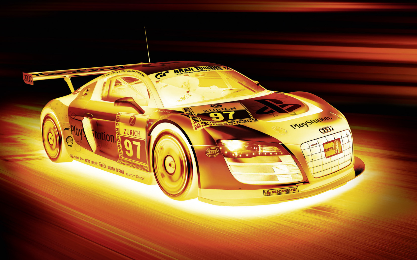 One Hot Audi Wallpaper - Neon Cool Car Backgrounds , HD Wallpaper & Backgrounds